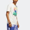Adidas Originals Trefoil Floral Alphabet Print Sports T-Shirt Men Tops Off-White HC2141