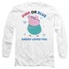 Peppa Pig Unisex Adult Pink Or Blue Daddy Loves You Long-Sleeved T-Shirt