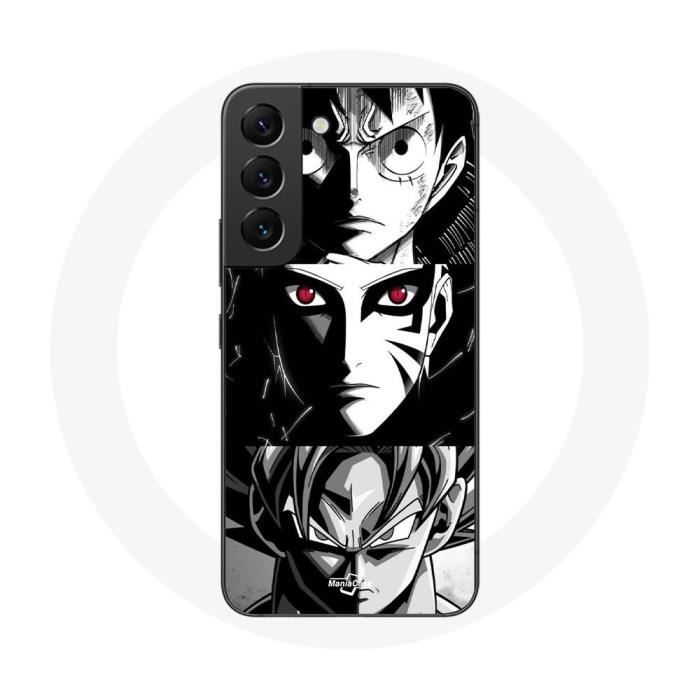 Coque - Maniacase - Samsung Galaxy S21 FE - Anime manga - Noir et blanc - Souple