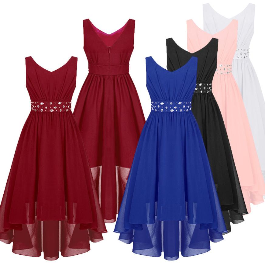 Вечернее платье для девочек, платье с тонкой талией, блестящее праздничное платье с бисером, шифоновое платье для девочек с цветочным узором, свадебная вечеринка