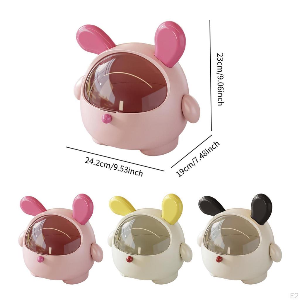 Милый мусорный бак для мусора на столешнице, мультяшный переносной контейнер для всякой всячины, бочка для мусора, настольное хранилище