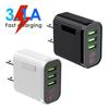 США Штекер 3 USB-порта 3.1A Быстрая зарядка QC 3 Телефон Настенное зарядное устройство