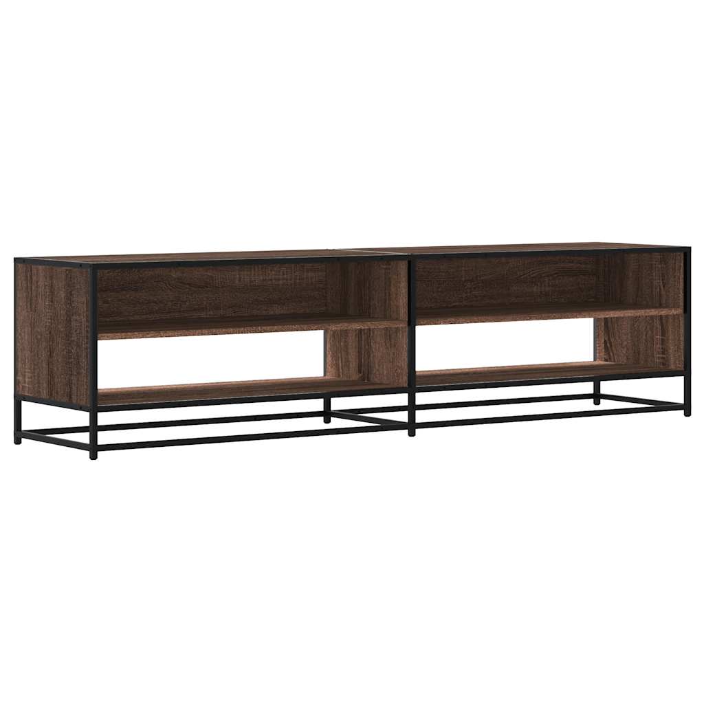 TV Cabinet in Brown Oak Look 180.5 x 40 x 46 cm Engineered Wood
