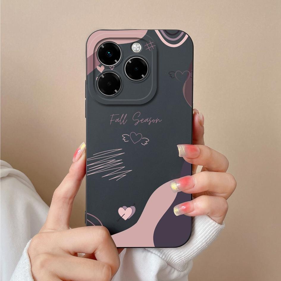 Love Heart Cases For Infinix Hot 50 Pro Plus 50i Smart 9 Note 40X 4G 5G Soft Camera Protection Liquid Slim Silicone Super Shockproof For Infinix Shell