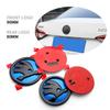 AHUQ1 80/90mm Car Front Rear Custom Emblem Stickers Accessory For Skoda Octavia Fabia Rapid Superb Yeti Enyaq Kodiaq Kamiq Karoq Scala