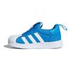 adidas Оригинальные кроссовки Superstar Series 360, удобные, универсальные, дышащие, низкие, для ходьбы, детские, сине-белые B37252