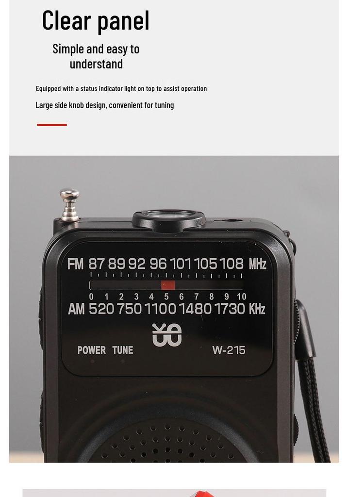 Горячая Распродажа W-215 Полнодиапазонный FM/AM Портативный Радиоприемник