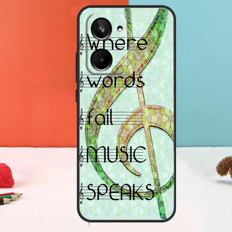 Music Note Musical Treble Clef For Realme 15 14 10 11 12 13 Pro Plus C67 C65 C63 C61 C35 C55 C53 C51 C71 C75 GT7 Pro Case