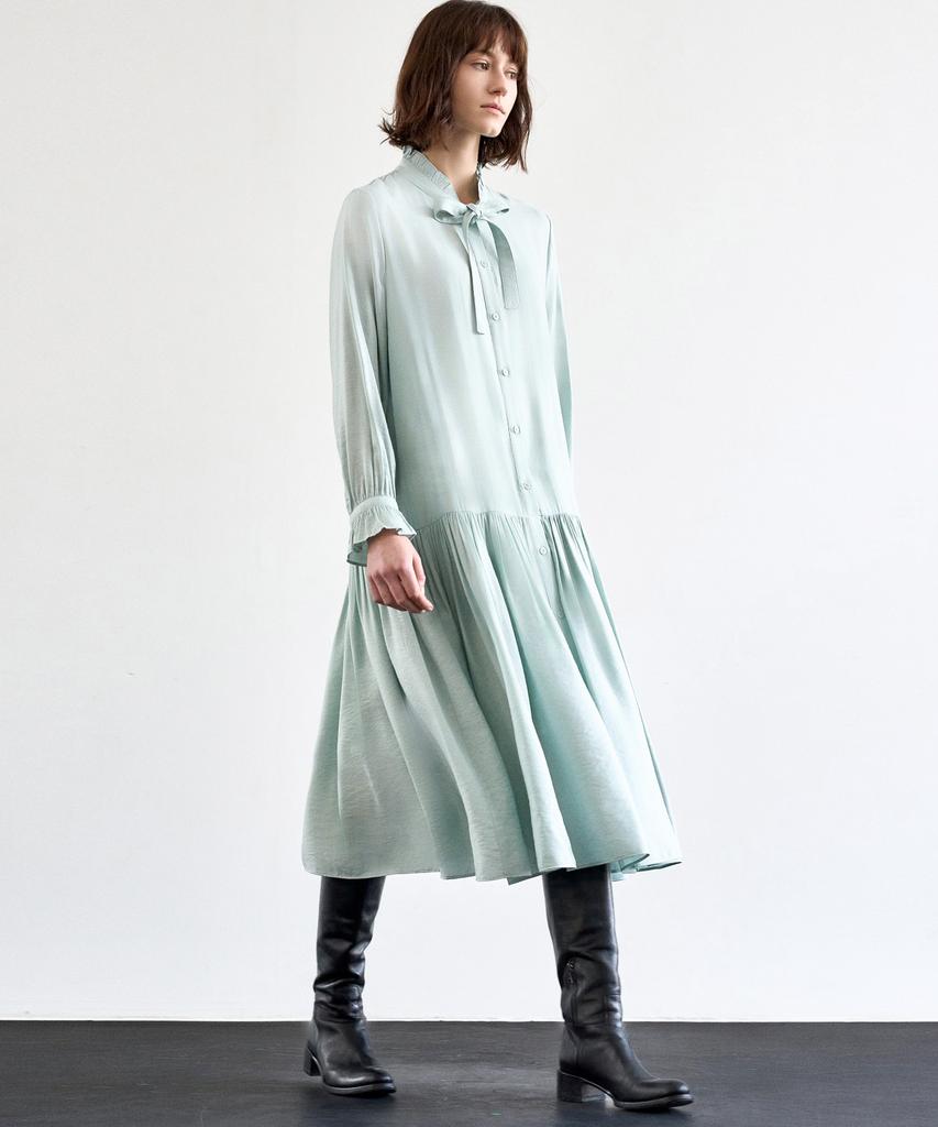 Mite Frill Ribbon Tired Dress_Mt