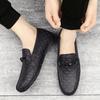 Men's Shoes First Layer Leather Men's Leather Shoes Breathable Lazy Business Leisure One Pedal Doudou Shoes British Breathable and Comfortable