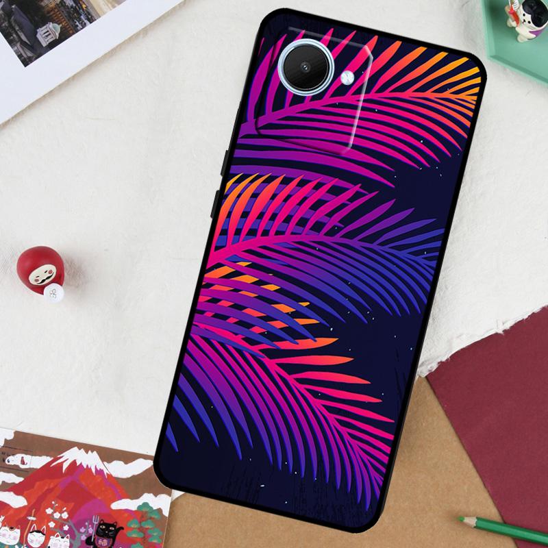 Тропические листья Для Realme GT 6T 6 5 GT 7 Pro C61 C55 C53 C51 C21Y C25S C67 C75 10 11 12 13 14 Pro Plus Чехол