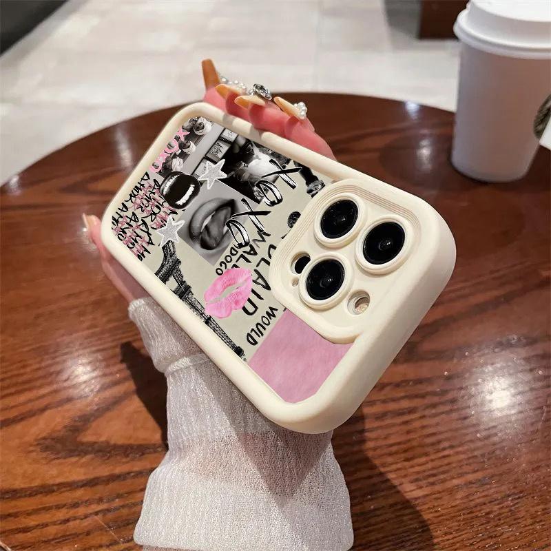Модный Креативный Чехол Для Телефона С Принтом Губ Для Iphone 17 16 15 14 13 12 11 Pro Max 17 Air 16E 15 Plus Iphone17 Ударопрочный Матовый Чехол