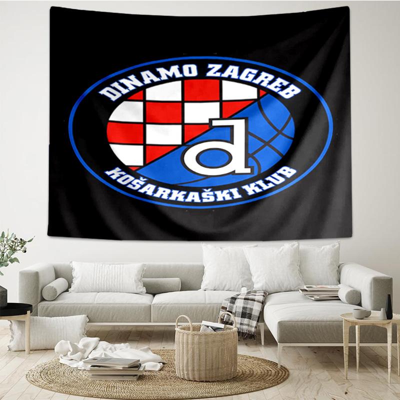 Dinamo Zagreb Basketball Club Tapestry Hanging for Bedroom,Livingroom, Playroom,Decor Art Room Wall Tapestry Holiday and Birthday Gifts