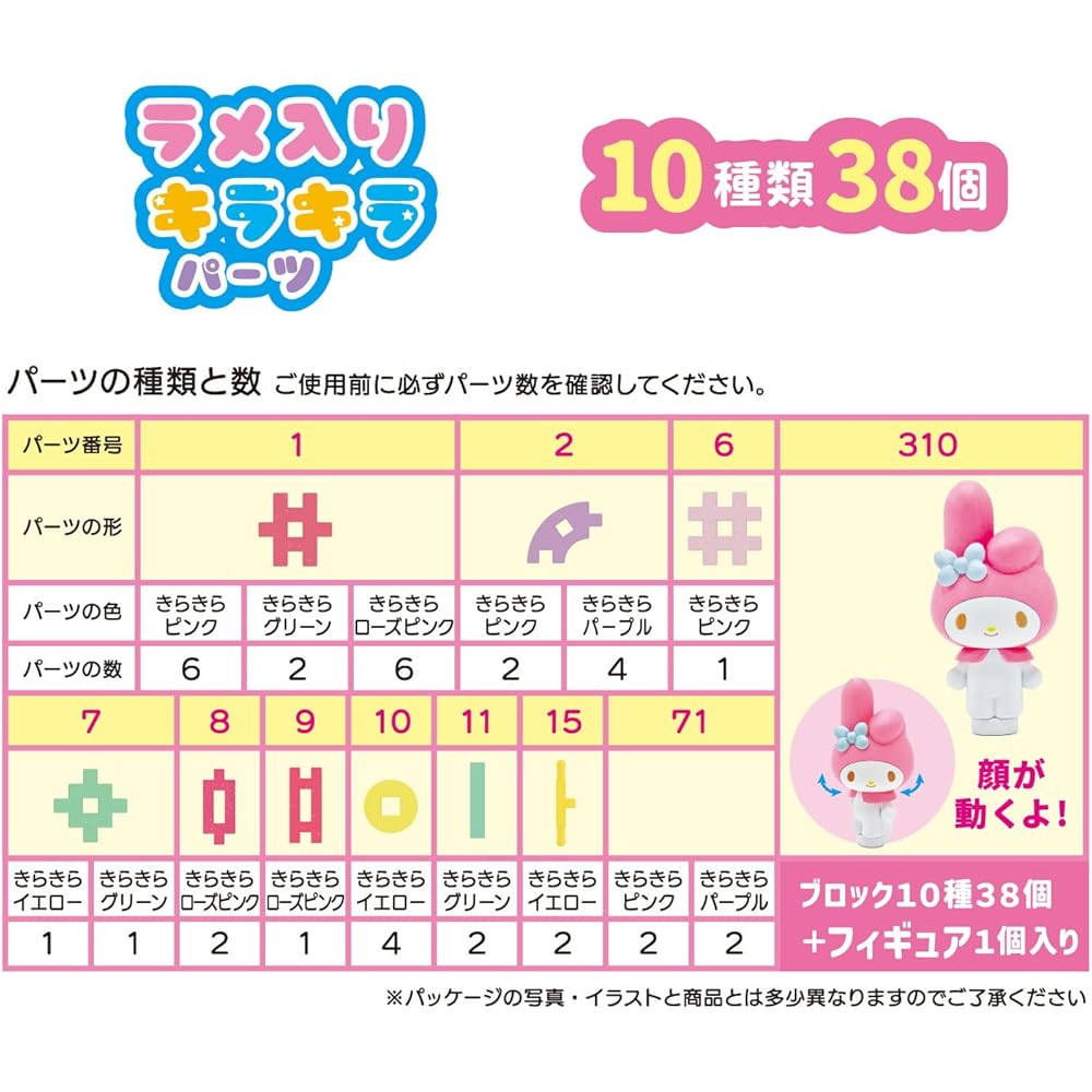 Gakken Сумка для путешествий My Melody 10 видов 38 деталей Фигурка 3 года и старше Sanrio Набор блоков