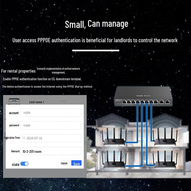 Ruijie RG-EG110G-P V2 8-Port Gigabit PoE Gateway (CN version)