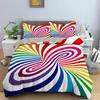 3D Print Psychedelic Digital Bedding Set Soft Comforter Cover With 1/2pcs Pillow Shams For Kids Adults Quilt Cover Microfiber