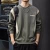American Trendy Brand Design Sense Contrasting Color Splicing Sweater Men'S Autumn Heavy Loose Long-Sleeved Top Jacket
