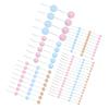 120PCS Ball Cake Topper Sticks Blue Roseate Gold 1.5cm 2cm 2.5cm 3cm 4cm Foam Balls Cake Decorations for Birthday Cake