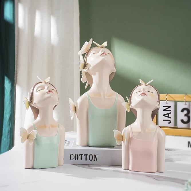 Европейский стиль, легкая роскошь, мода, глядя на бабочку, девушка, смоляные украшения, модель окна дома, комната, художественное оформление, украшение