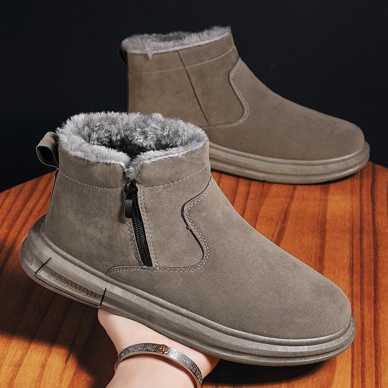 Men's Shoes 2025 Winter New Velvet Thickened Warm Cotton Shoes Men's Outdoor Casual Fashion Cold-proof Snow Boots