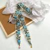 Sweet Embroidered Lace Scarf Printed Narrow Long Scarves Retro Floral Scarf  Wedding