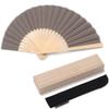 Summer Asymmetric Easy To Fan Bag with Present Nishikawa Shoroku Fashion Craft Fan, Fan, Box, Gift, Shoten, Fan, (Greige)
