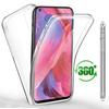 Чехлы 360 градусов для всего корпуса для OPPO A38 A58 A79 5G A5 Reno 13 13F Realme 9 Apple iPhone 17E 17 14 Plus 16 15 11 12 13 Pro Max Двусторонний прозрачный чехол