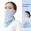 Women UPF50 Sunscreen Mask Outdoor Activities Ice Silk Face & Neck Cover Bandana with Instant Cooling 4-Way Stretch for Cycling