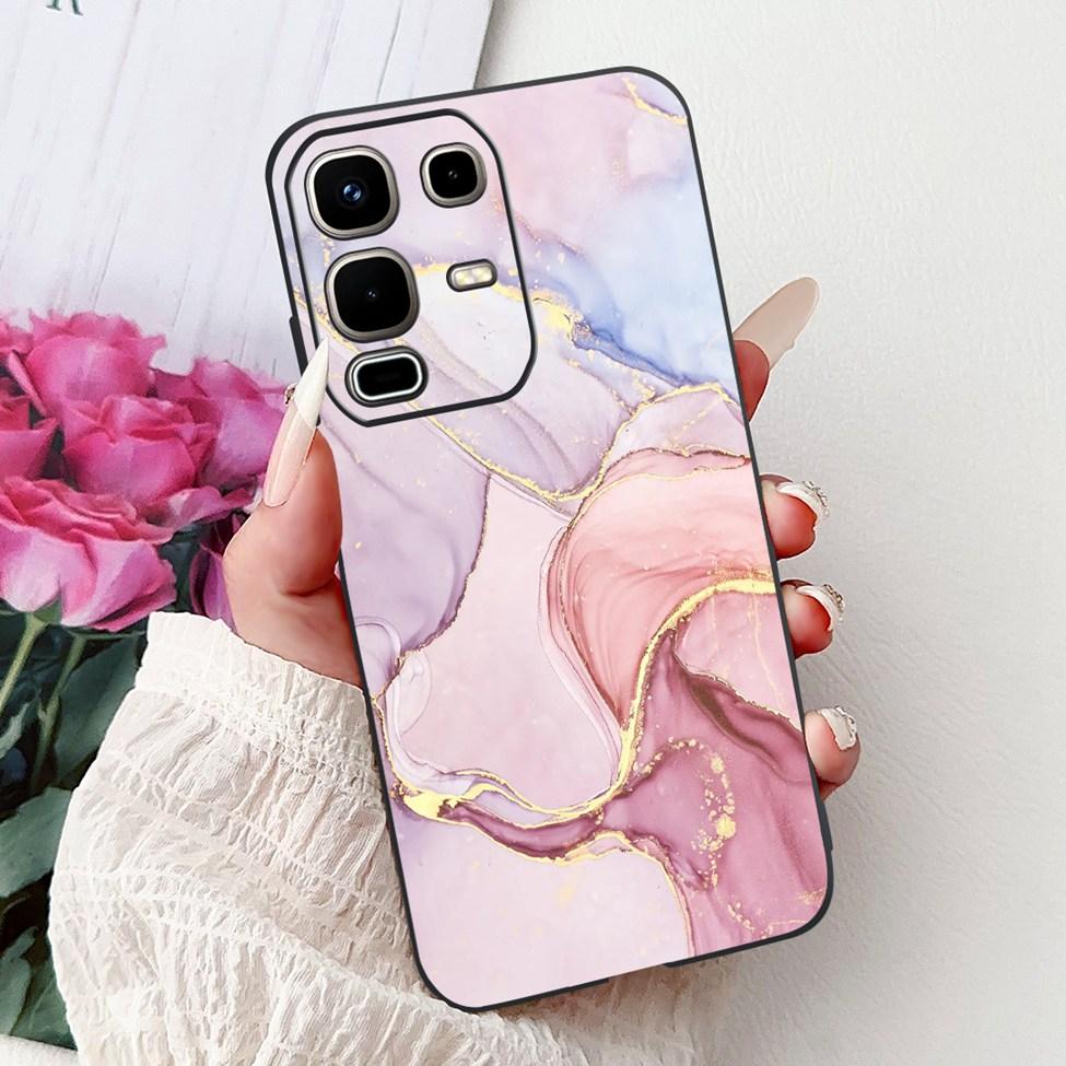 For Infinix Note 50s X6870 Back Cover For Infinix Note 50s 5G Case Silicone Fashion Luxury Flowers Cute Cat Funny Painted Bumper