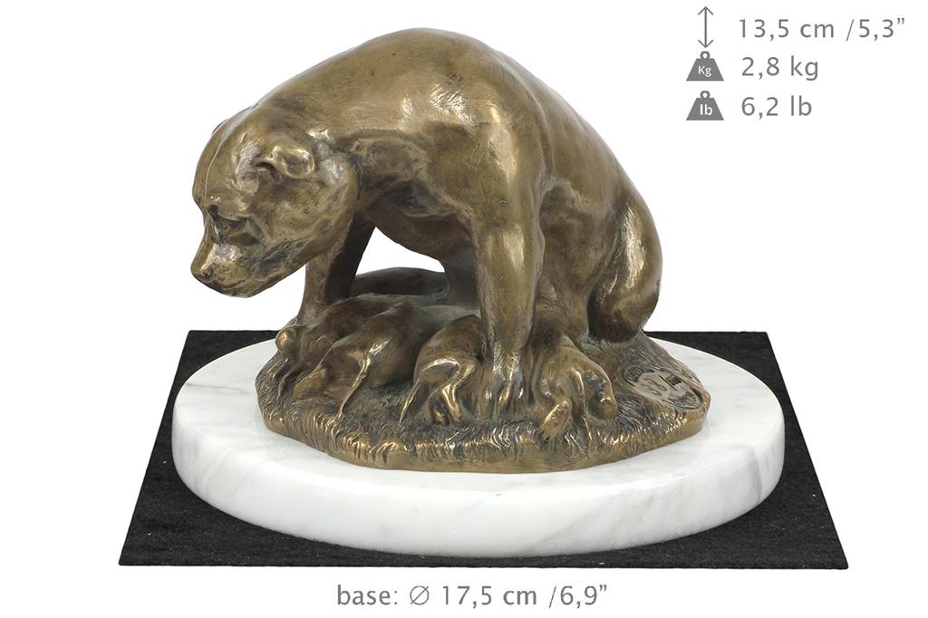 Стаффордширский бультерьер, Стаффи I - фигурка собаки, статуя на белом мраморе, трофей для выставки собак Art-Dog