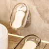 Auto Draining Soap Tray For Shower And Utility Room Quick Drying Feature PET Soap Storage Box Bathroom Oganizers