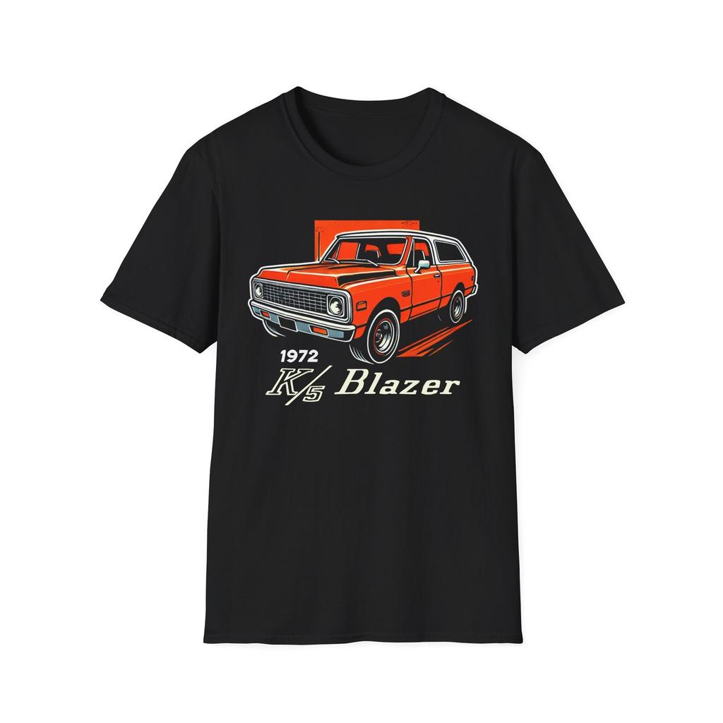 Футболка Chevy K5 Blazer 1972 года – Винтажная оранжевая футболка с графикой внедорожника Классический грузовик