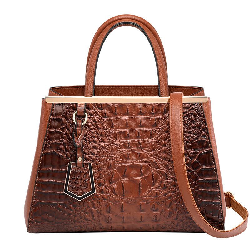 Новые европейские и американские сумки Узор крокодила Простая и модная и универсальная женская сумка, Большая вместимость, Сумка через плечо