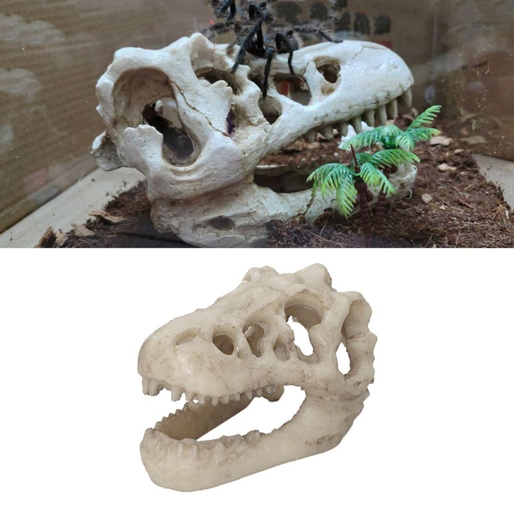 Декоративный череп динозавра имитация черепа динозавра смола череп рыбный домик пещера аквариум