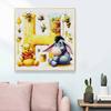 DIY Diamond Painting Round Diamond The Letters "H" In Vini and Eeyore Full Diamond Mosaic Home Decoration Painting Cross Stitch Kit