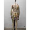 Women's Summer Three-dimensional Flower Embroidery Wrap Hip Sexy Dresses