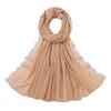 Anti-fade Soft Beautiful Stylish Summer Solid Color Ultra-thin Chiffon Scarf Turban