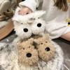 Милые тапочки-щенки Баотоу Женские Новогодние Новые Осенне-зимние Толстоподошвенные Пушистые Тапочки Мультяшные Теплые Хлопковые Тапочки
