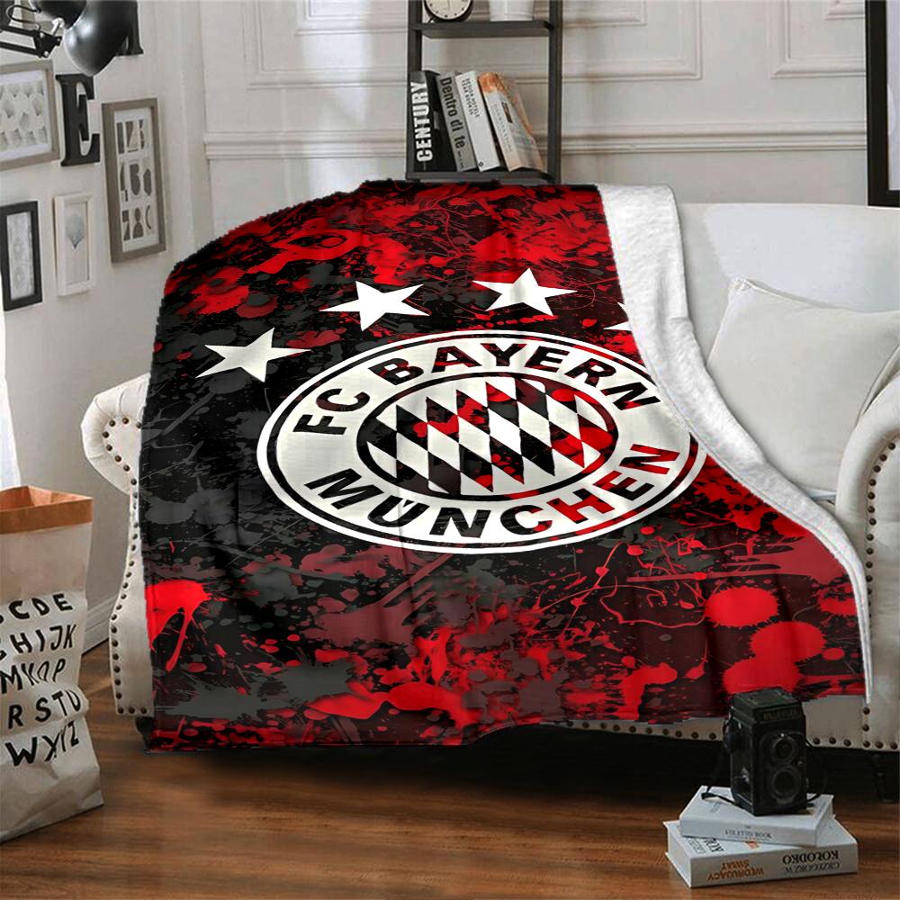 Bayern Munich Crest Artwork Blankets Flannel Printed Breathable Warm Throw Blanket for Home Office Bedspreads 0708a130