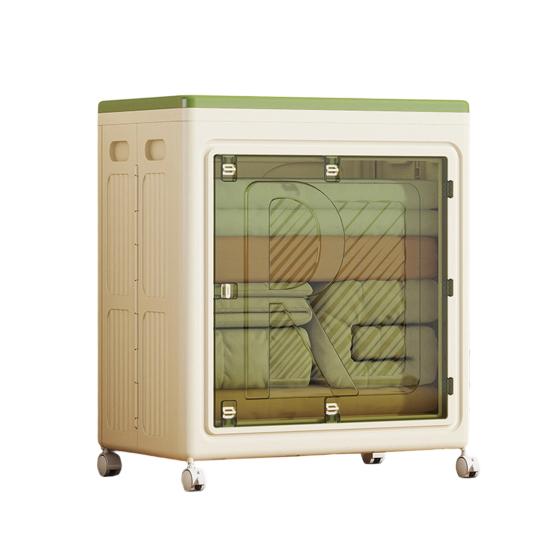 Контейнер для хранения одежды с крышкой и колесами, большой вместимости, с двойными дверцами, складной, для белья, одежды, простыней, одеял, закусок, игрушек, органайзер для шкафа