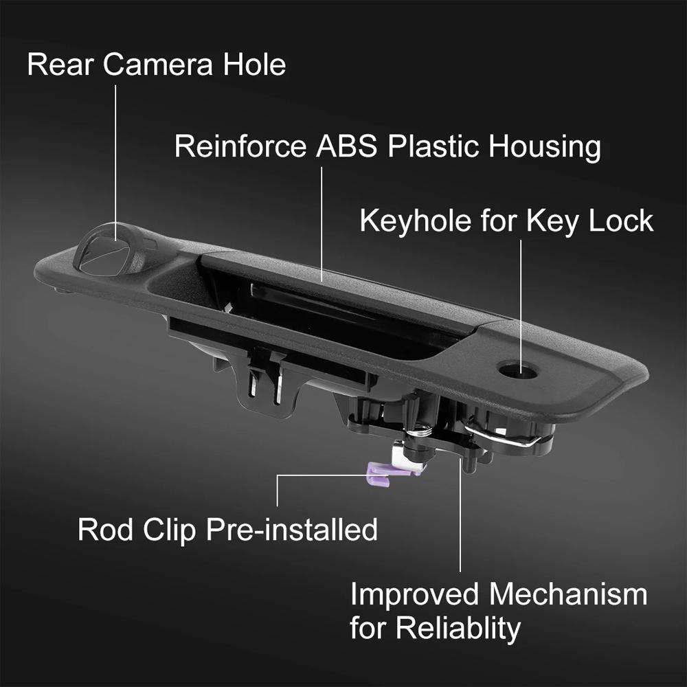 Door Handle Pull with Rear Camera Hole, Compatible with 2007-2013 Toyota Tundra (69090-0C051)