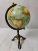 Antique Brass Globe with Stand | Vintage World Map Globe | Decorative Tabletop & Desk Essentials | Vintage Replogle World Globe