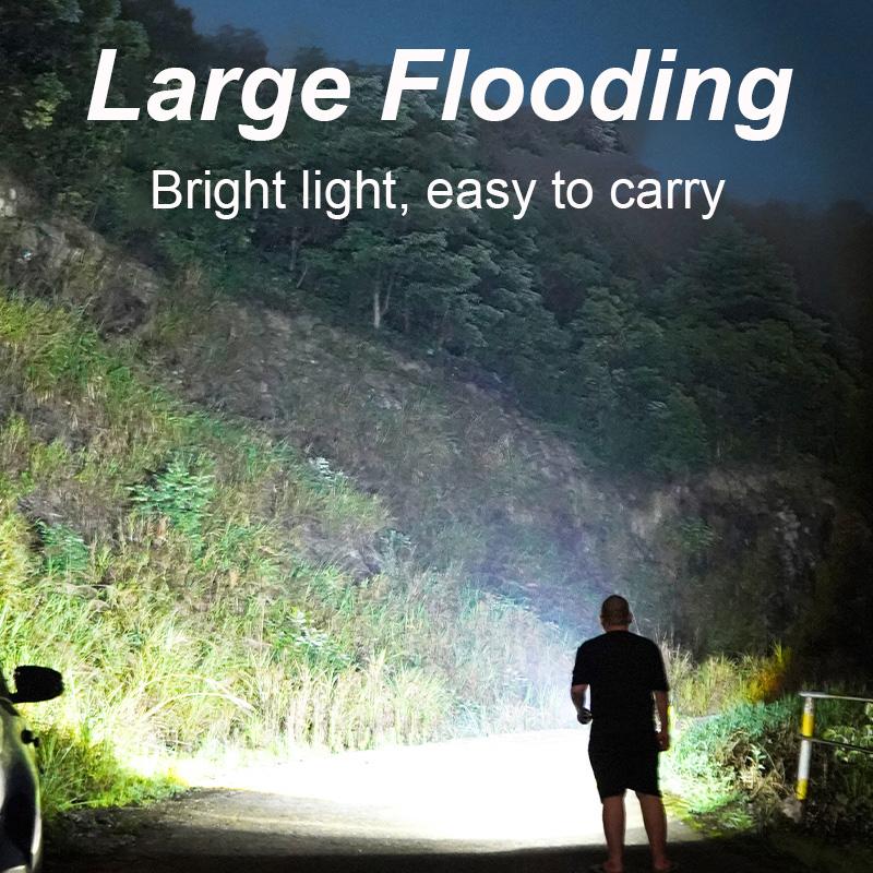 Multifunctional COB Flashlight Ajustable Angle LED Outdoor Torch Portable Keychain Light Magnetic Camping Warning Lamp