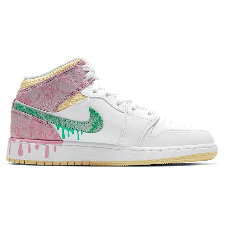 Jordan 1 Mid 'Paint Drip' GS DD1666-100