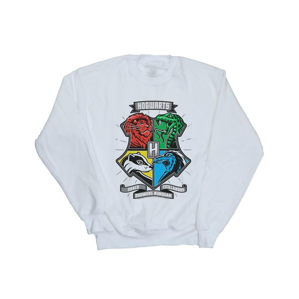 Harry Potter Mens Hogwarts Toon Crest Sweatshirt