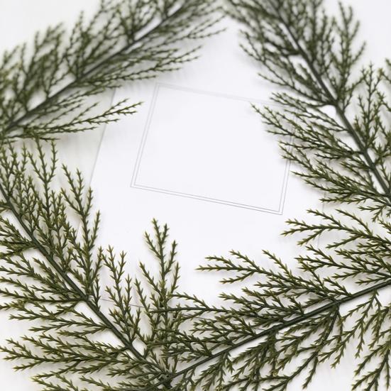 24 шт. искусственные рождественские ветки сосновой иглы, реалистично выглядящие искусственная зелень, сосновые кирки, украшение для рождественской елки