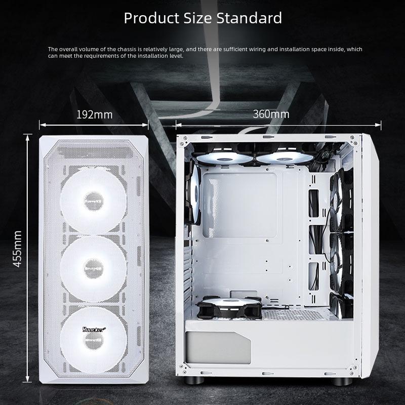 Night Hunter 5 Gaming Computer Case - Water-Cooled, Dustproof for Home or Internet Cafe Use