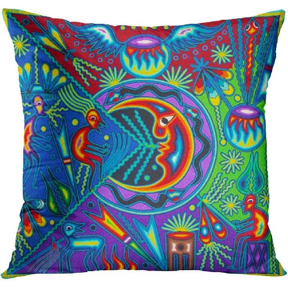 Britimes Throw Pillow Covers 18x18 Inches Home Decor Set of 4 Pillow Cases Decorative for Bed Sofa Cushion Couch Outdoor Pillowcases (Colorful