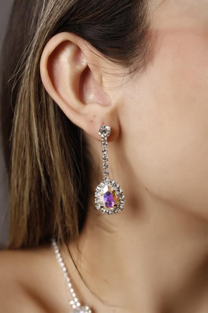 Посеребренный камень Хюррем, ожерелье и серьги, комплект для особых случаев, свадебный комплект, колье