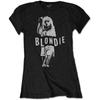 Женская футболка Blondie: микрофон. Стоять (XXXX-большой)